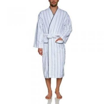 Schiesser - Albornoz para hombre, talla M, color blanco 100