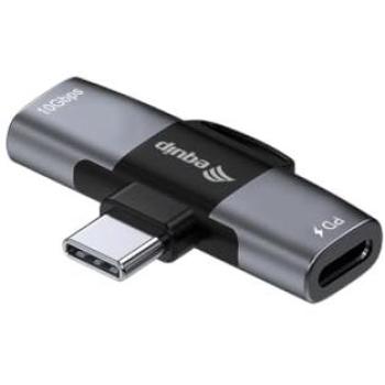 Adaptador USB-C a 2xUSB-C 10Gbps PD 100W Aluminio