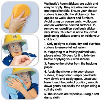 Walltastic - Fireman Sam grande Character juego de adhesivos de pared