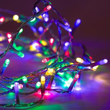 Guirnalda LED 140 luces frías, cálidas y multicolor, extensión adaptadora de 3+7 metros, Gerimport
