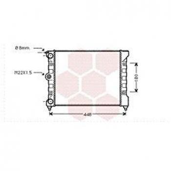 Radiador de refrigeración del motor VAN WEZEL 58002038 para Volkswagen Polo II Coupe y Seat Terra (02/1987 - 12/1996)