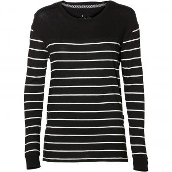 Camiseta Manga Larga Mujer Oneill ESS Stripe Relaxed Negro AOP-Blanco