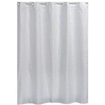 White Hookless Shower Curtain with Integrated Rings 71 x 79 in. (180 x 200 cm)