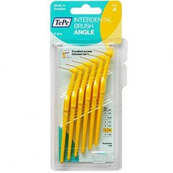 18 TePe Angle interdental Brushes 0.7 mm Yellow