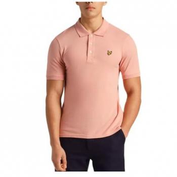 Lyle & Scott Plain Polo Shirt - Palm Pink - Male - Size: S