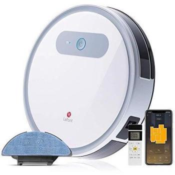LEFANT Robot Aspirador y Fregasuelos, Robot Aspiradora M501-A Succión Fuerte 2000Pa con Sensores Anticaída, Programable App, Autocarga, Aspira, Barre, Friega y Pasa la Mopa, Alexa y Google Home