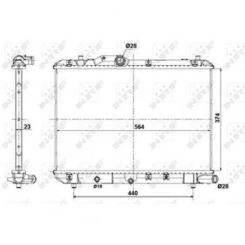 Radiador de refrigeración del motor EASY FIT NRF 56101 con diseño fácil de instalar, fabricado en aluminio para mayor durabilidad, compatible con múltiples modelos de vehículos y eficiente en la regulación de temperatura del motor