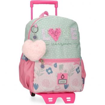 Mochila de paseo Enso Love ice cream 32 cm con carro