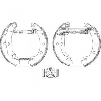 HELLA 8DB 355 004-691 Juego de zapatas de frenos - R1050