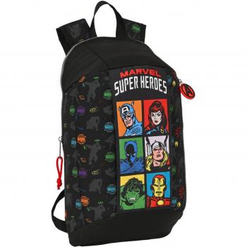 Mini Mochila Vertical Avengers Super Heroes Marvel 22x39x10cm