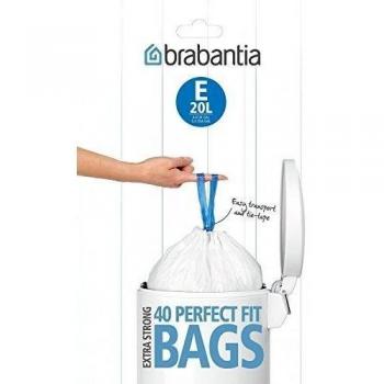 Brabantia 362002 - Bolsas de basura en paquete expendedor, 20 l, tipo E, 40 unidades
