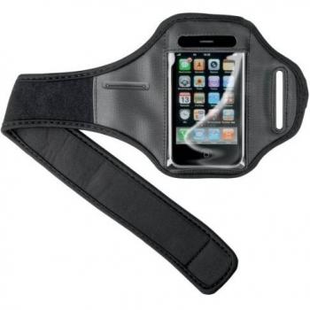 MicroConnect Spain 42645 - Brazalete deportivo ajustable para smartphones, color negro