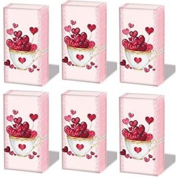 Ambiente nacimiento pañuelo bautismo 6 x 10 escena pañuelos: copa of corazón - corazón de amor, día de San Valentín, boda