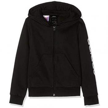 adidas Yg E Lin FZ H Sudadera, Niñas, Negro/Blanco, 170