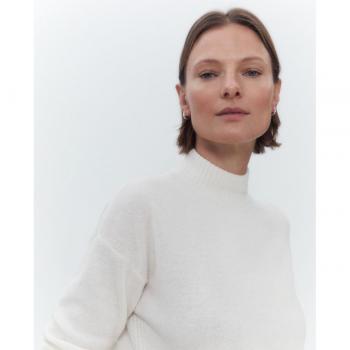 Jersey de mujer liso cuello perkins