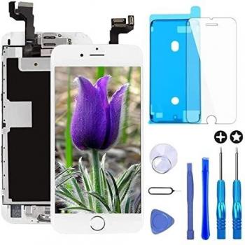 Brinonac Pantalla para iPhone 6s, 4.7 Pantalla Táctil LCD con botón de Inicio,Cámara Frontal, Sensor de proximidad, Altavoz, ensamblaje de Marco digitalizador y Kit de reparación