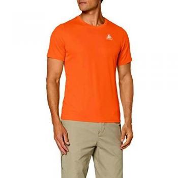 Odlo Camiseta S/S Crew Neck F-Dry para Hombre, Hombre, Camiseta, 550672_30642_XL, Mandarin Red, Extra-Large