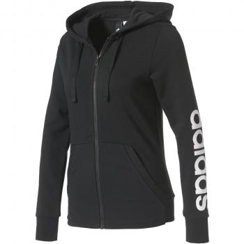 adidas ESS Lin FZ HD Sudadera, Mujer, Negro