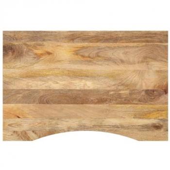 vidaXL Desk Top with Curve 100x50x2.5 cm Solid Wood Rough Mango