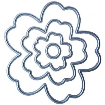 4 piezas troqueles de corte con diseño de flores, para DIY, decoración, de metal