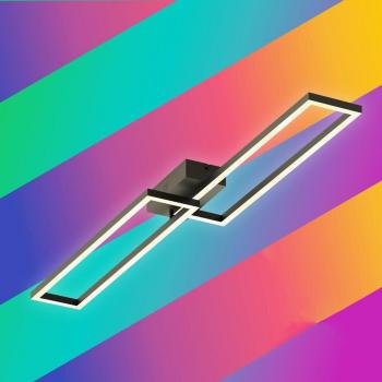 Plafón LED Müller Licht Ciso, RGBW, CCT, negro
