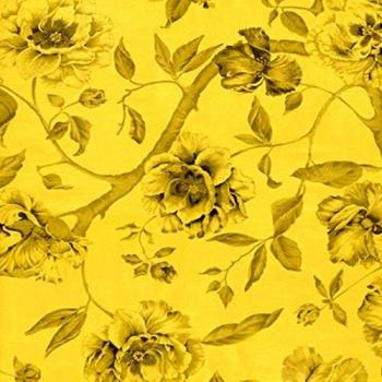 Equipo DRT Adagio 19001 - Papel pintado non-woven, diseño floral, color oro, 1 rollo