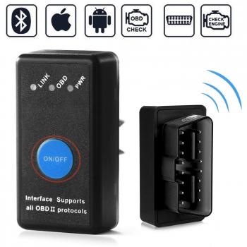 ieGeek OBD Bluetooth 4.0 Lector OBD2, Sin hilos Lector de Código Diagnóstico a Bordo para Windows Android iphone iOS Tablet Smartphone, Negro
