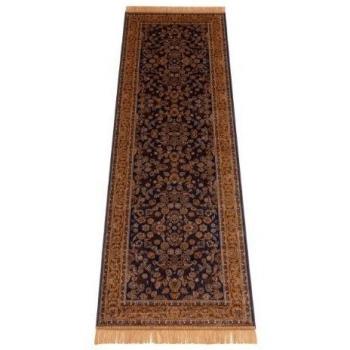 Barefoot 5663/9 - Alfombras alargadas de pasillo Ziegler, estilo afgano, de viscosa, 68 x 230 cm, 1 pieza, color azul