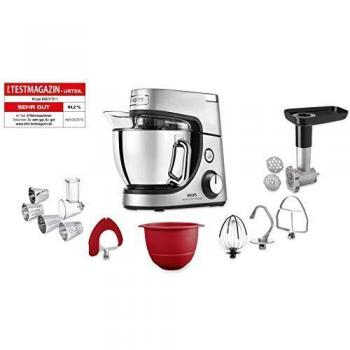 Robot de cocina Krups Master Perfect Gourmet KA631D, 1100 W, 4.6 L, acero inoxidable, 8 velocidades, incluye accesorios para repostería y picado
