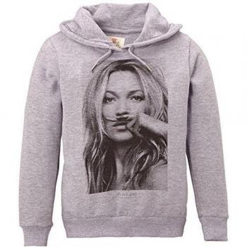 Eleven Paris Kate Moss Hc - Sudadera para niñas, color gris