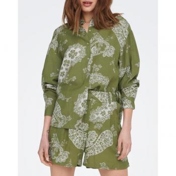 Blusa Only Bella estampado paisley verde mujer