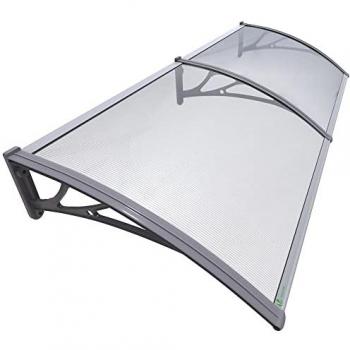 Marquesina Transparente de Policarbonato Anti UV 200x80 cm - VOUNOT