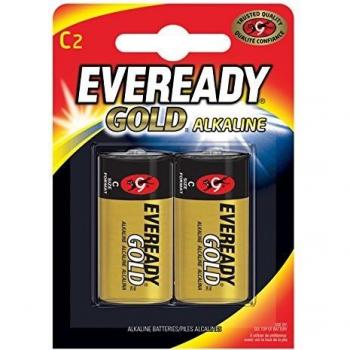 Pila Alcalina C (Baby) Eveready Oro, Paquete de 2