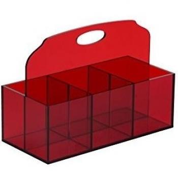 Sheratonn Porta Cubiertos Plexi Rojo