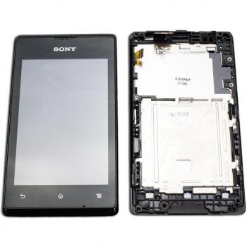 Pant. TÃ¡ctil + LCD Sony Xperia E Negro C1504/S C1604/S
