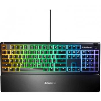 SteelSeries Apex 3 Teclado Gaming RGB Resistente al Agua Iluminación 10-Zonas RGB QWERTY Español