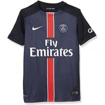 Nike 1ª Equipación Paris Saint Germain 2015/2016 - Camiseta Oficial niño, Color Azul Marino/Blanco, Talla M