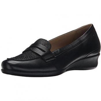 Ecco ABELONE - Pantuflas con forro de cuero, mujer, color negro, talla 40