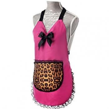 VIGAR Lulu Sexy Girl Set de Gorro y Delantal para Cocina, Rosa y Negro