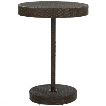 vidaXL Garden Table Brown 75.5x106 cm Poly Rattan