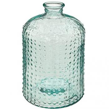 Jarrón Imet de vidrio reciclado con relieve H31cm
