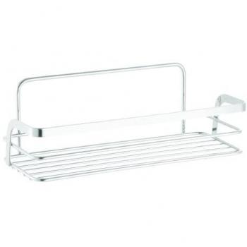 Estantería de Ducha Cromada RILEY con Balda de Aluminio y Organizador para Productos de Baño