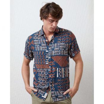 Camisa de lino básica para hombre