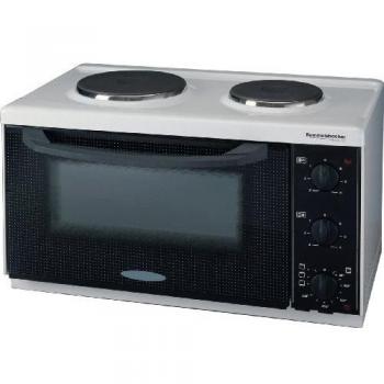 Rommelsbacher Kitchen Master - Cocina eléctrica de dos fuegos con horno pequeño