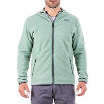 Jeep J8w - Chaqueta de Forro Polar con Capucha para Hombre, otoño/Invierno, Hombre, Color Verde Claro, tamaño Extra-Large