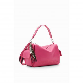 Bandolera Desigual Fucsia con Detalle de Logo
