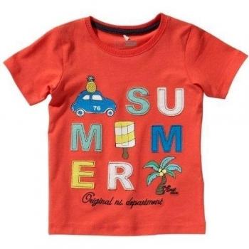 Name it - Camisa mini con cuello redondo de manga corta para bebé, talla 80 - talla alemana, color naranja