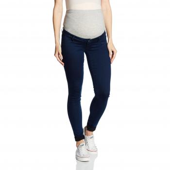 MAMALICIOUS MLELLA SKINNY UNW JEANS - NOOS, Vaqueros premamá Mujer, Azul