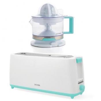 Set Exprimidor y Tostador Ranura Larga DCOOK Gallery 40W - 800W Blanco