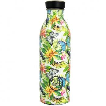 24bottles Acero Inoxidable Botella be Urban, Hawaian Collection 0,5 litros mariposa